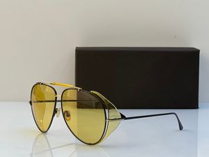 Jack Pilot Zonnebril Zwart Geel Lenzen Mannen Vrouwen Designer Zonnebril Shades Sunnies Gafas de sol UV400 Brillen met Doos