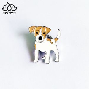 Jack Russell Terrier broches pour femmes en alliage de métal Animal de compagnie chien broche broche Badge sac chapeau bijoux broches pour enfants amis