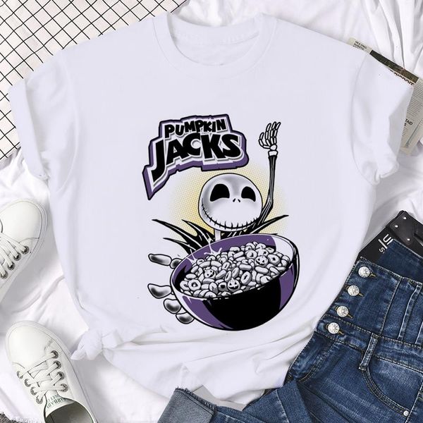 Jack Skellington Kawaii Anime T-shirt Men Femmes Graphique T-shirt mignon Carton Funny 90S TO TEE SUMBRE FEMME MALAN
