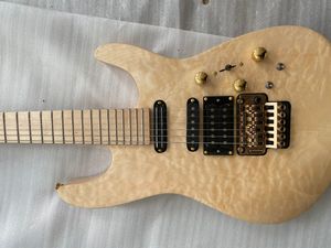 Jack Son PC1 Phil Collen Qulited Maple Chlorine Natural Electric Guitar Floyd Rose Tremolo, Gold Hardware