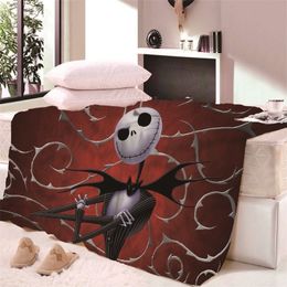 Jack the Nightmare Before Christmas Deken Mat Bill -Spread Movie Fans Warm zacht fleece airsofabedding Y200417