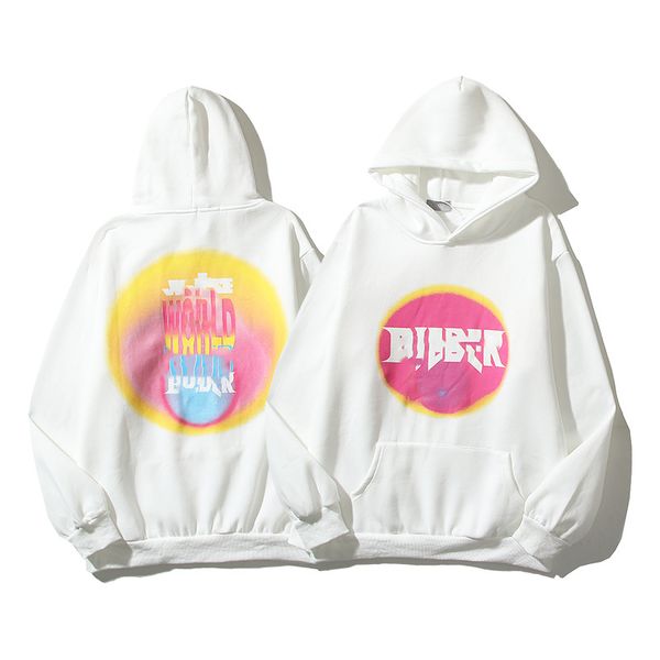 Veste de créateur de luxe version supérieure Justin Bieber Justice World Purpose tournée à capuche haute rue autour du pull de la tournée