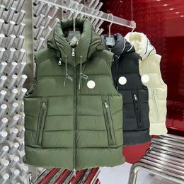 Veste Design de mode hommes manteau Simple sans manches automne hiver nouveau à capuche hommes et femmes le même gilet thermique épaississant en vrac