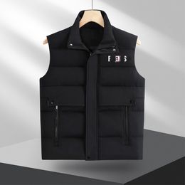 veste oie hommes puffer mode gilet vers le bas gilet hiver veste velours matériel poche noir blanc sport à la mode mode gilet broder poitrine badge chaud