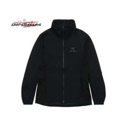 Chaqueta con cremallera al aire libre chaqueta tibia impermeable chaqueta actrics para mujeres 30091- negro ah35