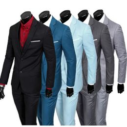 Jaqueta colete calças nova primavera masculino fino ajuste de negócios um ternos de três peças masculino bom noivo vestido masculino blazers sh255p