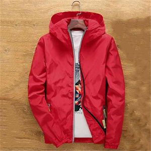 Veste Femme Plus Taille 7XL Lâche Manteau réfléchissant à capuche Printemps Été Mince Coréen Homme Lady Couple Vêtements Veste Rouge LR778 210722