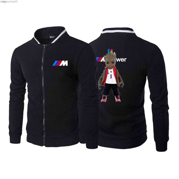 Chaqueta 2023 para hombre, primavera Otoño, marca Grroot Bmw m Power, sudaderas con capucha estampadas para manga larga, abrigo Popular personalizado Harajuku