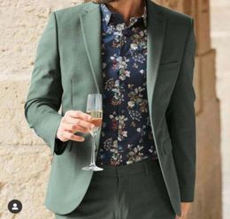 JacketPants Green Notch Sory Part Prom Set Wedding Groom Slim Fit Men Suits Fashion Tuxedo Terno Masculino Blazer 2 Pieces2119721070920