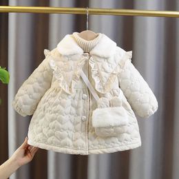 Vestes 1 2 3 4 ans bébé fille veste d'hiver noël doux princesse filles manteau épaissir chaud vêtements d'extérieur pour enfants vêtements cadeau d'anniversaire 231129