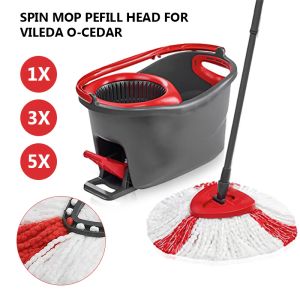 Jackets 1/3/5pcs remplacement Microfibre Spin Mop tête de recharge propre pour Vileda Ocedar Easywring outils de nettoyage ménager accessoires de vadrouille