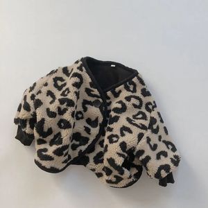 Vestes 1-7T enfant en bas âge enfant bébé garçons filles vêtements d'hiver imprimé léopard veste mode polaire manteau chaud mignon doux vêtements pour bébés vêtements d'extérieur 231005