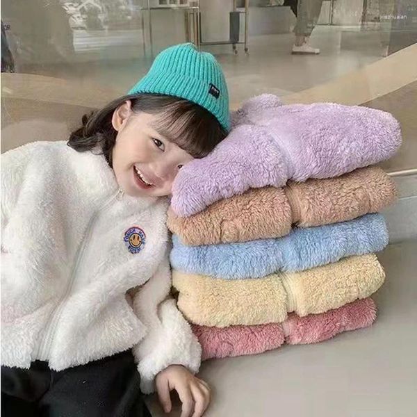 Vestes 1 à 8 ans Veste pour enfants Baby Girls Coats Automn hiver Hiver Soft Coral Velvet Boys Coat