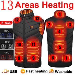 Vestes 13 Zone Usb Chauffé Hommes Gilet Pour Femmes Chauffage Tactique Down Bodywarmer Heater e Y2210