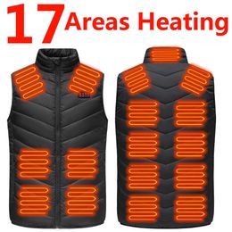 Jackets 17 áreas USB chaqueta con calefacción para mujeres mujeres chaleco eléctrico calefactor