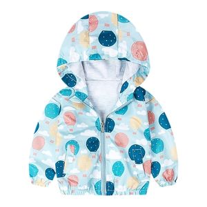 Chaquetas 17 años Ropa para niños pequeños Diseño de marca Niños Niños Niñas Abrigos de primavera Globo de aire Dibujos animados Impreso Chaquetas con cremallera con capucha 221006