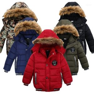 Jackets 2-6Y Toddler Baby Boys Russian Winter Jacket Hooded Thick Warm Down For Children's Outerwear Fur Storm Coats Kids Clothes1