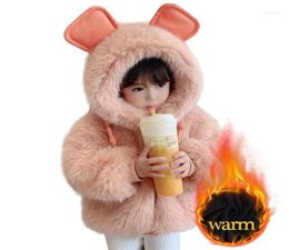 Vestes 2021 Baby Girls Fur Coat Couleur Couleur Girl Fille Kids Toddler Vêtements d'hiver Gir12786641