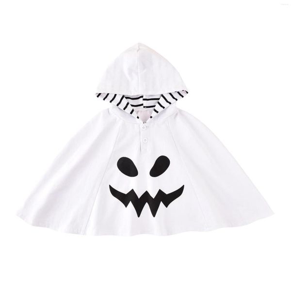 Vestes 2022 Enfant en bas âge bébé fille Halloween vêtements à manches longues fantôme imprimé manteau à capuche manteau 2-3 ans