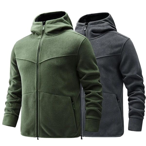 Vestes 2022 hiver nouveau extérieur tactique softshell polaire vestes hommes à capuche coupe-vent hommes thermique US SWAT armée chasse randonnée manteaux 4XL