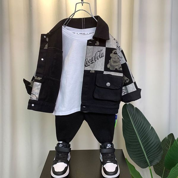 Vestes 2023 mode bébé fille garçon veste cowboy veste zipper bébé enfant en bas âge