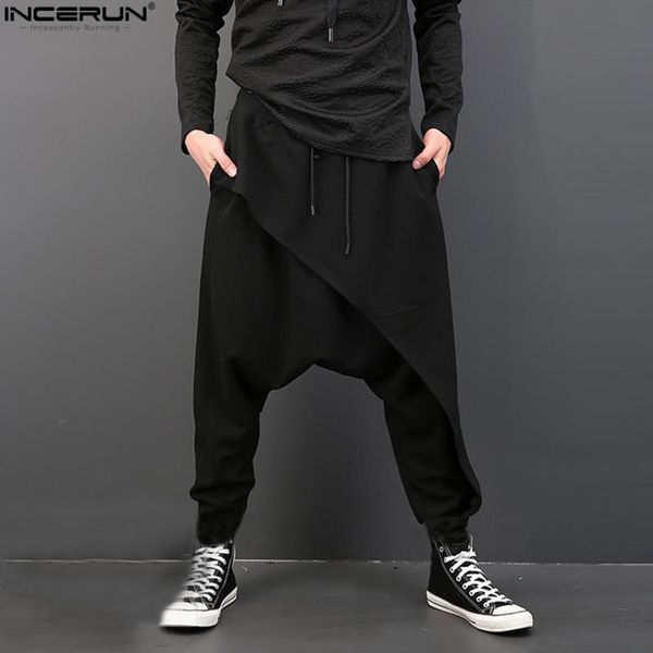 Vestes 2023 Incerun Cool Mens Gothic Punk Style Harem Pant noir Casual Wear Pantal