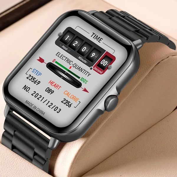 Chaquetas 2023 Reloj inteligente Bluetooth Llamada Reproducir música Reloj inteligente Fiess Reloj deportivo digital Relojes impermeables para hombres Mujeres Ios Android