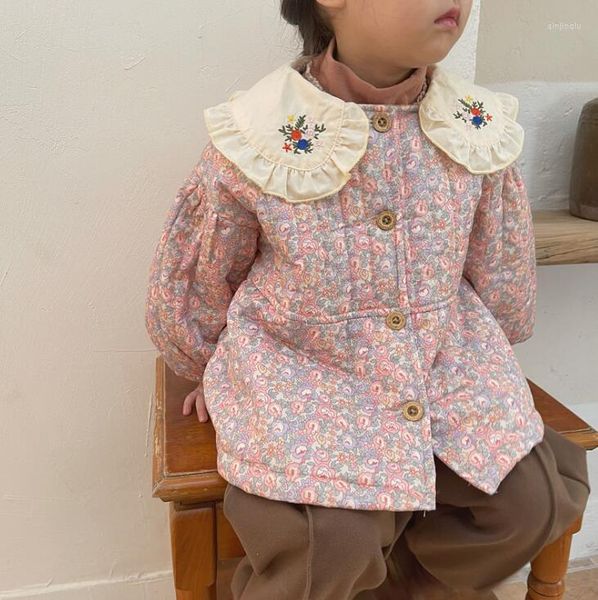 Vestes d'hiver en coton à manches longues pour filles et garçons, manteau imprimé épais, à manches longues, pour enfants de 2 à 8 ans, WD423, vente en gros, 2023