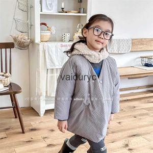 Jackets 2023 Winter Nieuwe Baby Down Coat Lange Mouw Baby Girls Dikke Warm Gededed Jacket + Hat Toddler Cardigan Kinderkleding H240508