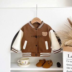 Jassen 2023 Winter Nieuwe Baby Plus Fluwelen Dikke Jas Schattige Beer Baby Jongen Baseball Jas Ldren Warm Kids Peuter Clothesvaiduryc