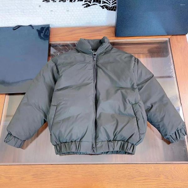 Chaquetas 2024 de gama alta de invierno cálido negro Beige chaqueta de moda para niñas ropa para niños abrigo tamaño 4 6 8 10 12 14 años