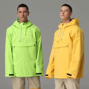 Jackets 2024 Winddichte capuchon Mannen Skiën jas bergsportvrouw Snowboard Coats Crosscountry waterdichte vrouwelijke sneeuwkleding