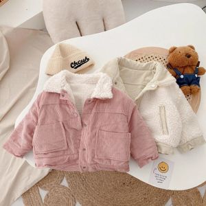 Jassen 7863 Kinderjas 2023 Wintermode Plus Corduroy babymeisje 1-7 jaar Bovenkleding voor kinderen 230928