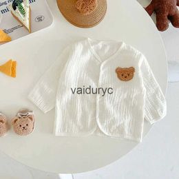 Jackets Autumn Baby Coat Infanto lindo caricatura blanca delgada Cardigan H240509