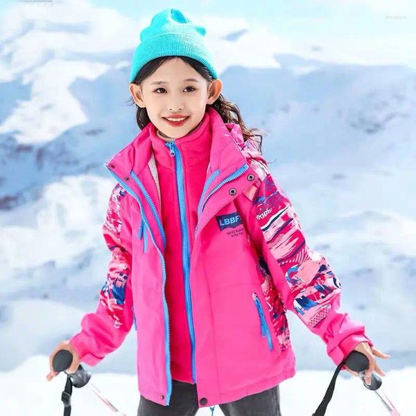 Vestes Autumn Children Girls Hotted Veste Ventroproofroprooor Sports Tabout Enfants Imprimée Top Hiver Fleep Warm Clothes TZ325