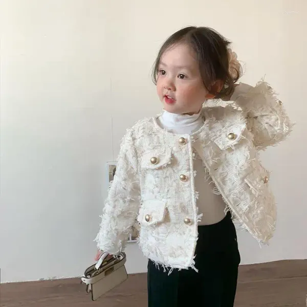 Vestes d'automne pour enfants, manteau à manches longues, veste à la mode, mignon bébé filles, hauts à simple boutonnage, Cardigan décontracté, vêtements tendance pour enfants