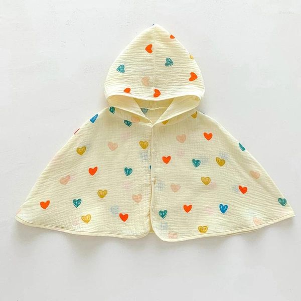 Vestes automne printemps bébé filles manteau à manches longues en coton à capuche impression princesse Style infantile manteau enfants vêtements