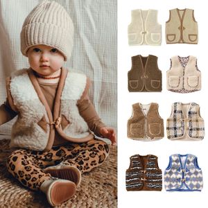 Vestes Bébé garçons gilet hiver enfants vêtements sans manches Cardigan marque filles veste coton infantile manteau de fourrure décontracté mignon vêtements d'extérieur chauds 231130