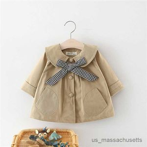 Jackets Baby Girl Spring herfst schattige trench jas jas meisjes kinderen overjassen kinderen kleding outfit R230812