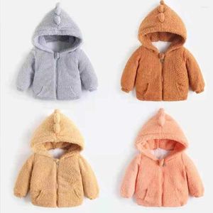 Vestes bébé filles polaire manteau 1 à 4 ans enfants épais vêtements chauds 2023 automne hiver garçons style coréen vêtements d'extérieur enfant dessin animé veste