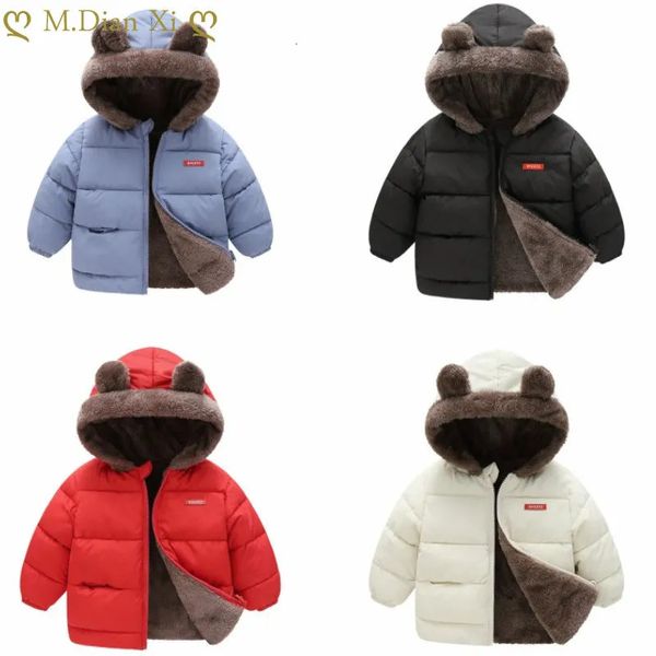 Vestes Bébé enfants vestes garçons hiver épais manteaux chauds cachemire vêtements d'extérieur pour filles veste à capuche enfants vêtements enfant en bas âge pardessus 26Y 230927