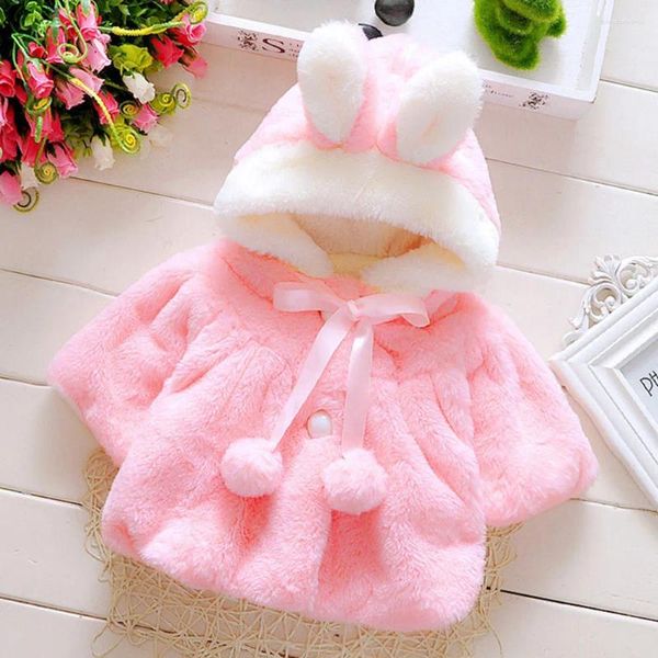 Chaquetas Borns para bebés y niñas, chaqueta, abrigo, traje de nieve, ropa de invierno para bebé, capa con capucha de lana, prendas de vestir, ropa para niña