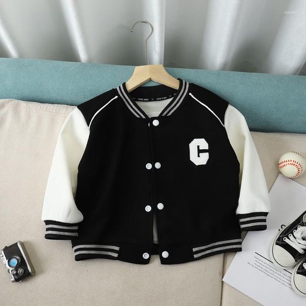 Chaquetas de béisbol para niños, abrigos deportivos de algodón para bebés de 1 a 8 años, ropa informal para niños y adolescentes, primavera y otoño, 2023