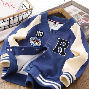 Jackets Boys Children Baseball Jacket Spring Herfst Bomber Jacket For Kids Teen Korean Sport Coats Studenten Lange Mouw Tops 8 10 12 14y 230811