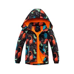Vestes Vestes de pluie dinosaures pour garçons, avec capuche amovible, légères, imperméables, coupe-vent chaudes, imperméables, 231013