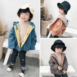 Vestes garçons printemps et manteau d'automne doubler porteur de couleur unie à la veste décontractée pour enfants