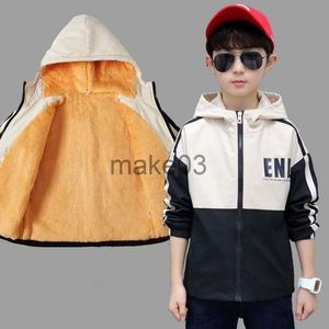 Chaquetas Niños Chaqueta de primavera 3-14T Niños Manga larga con capucha Cazadora activa Ropa adolescente Ropa para niños grandes Terciopelo Abrigo deportivo Niños Outwear J231115