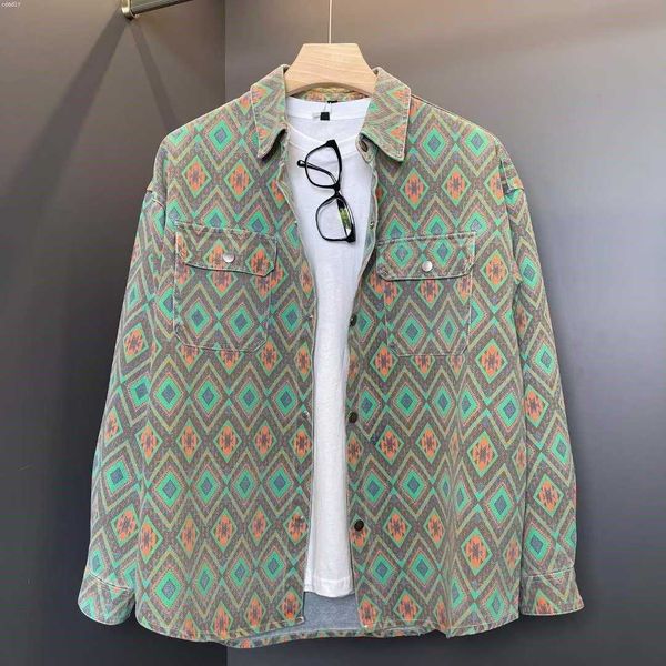 Vestes Chaopai Cashew Blossom Shirt 2023 New Loose Fashion Top Casual Men's Trendy Coat