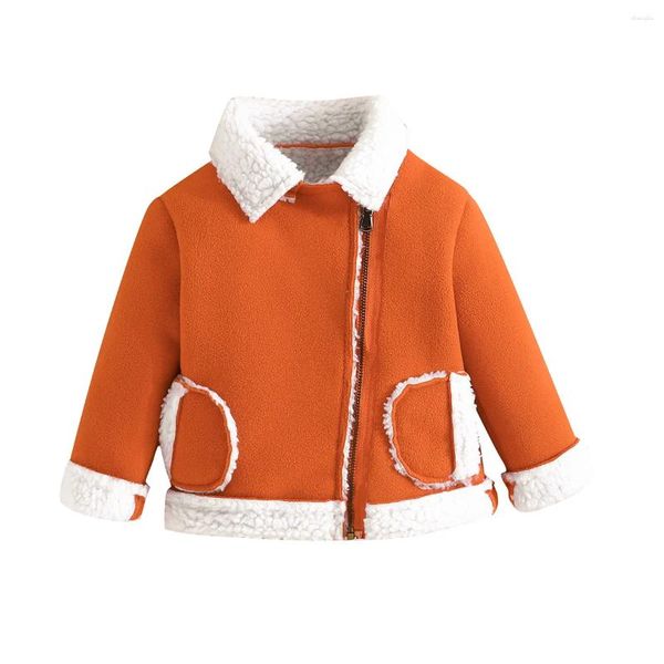 Chaquetas prendas de vestir para niños, chaqueta de invierno para niños pequeños, ropa para niños, Top de aire grueso para mantener el calor, abrigo peludo para niñas, niños 30