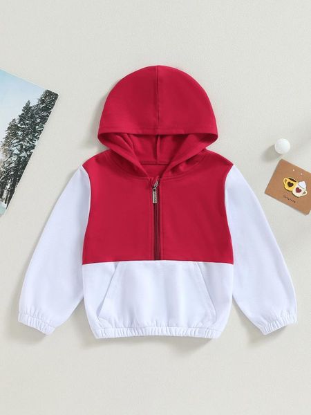 Jackets Children s niño pequeño chaqueta de sudadera con capucha con encapuchado con colorido bolsillo delantero y cierre de cremallera